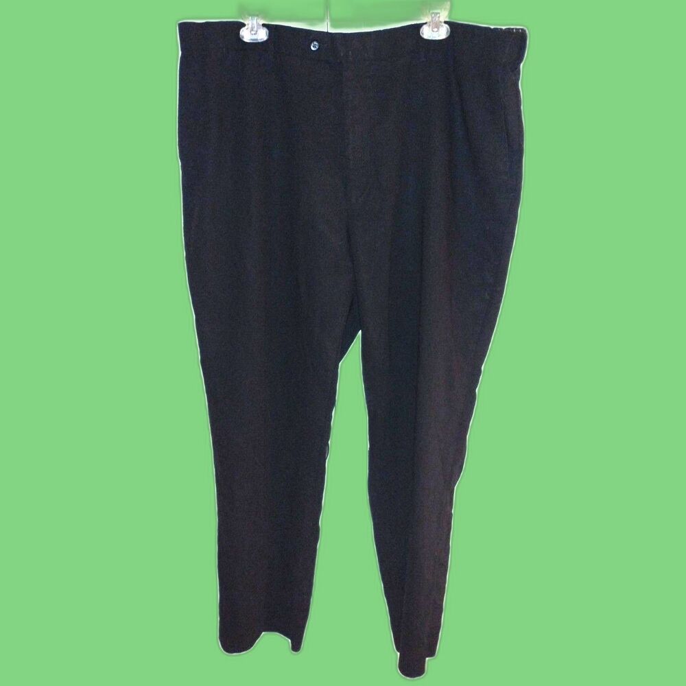 Louis Raphael Luxe Merino Wool Pants Black Dress Pants Size 42x32 Plus Size